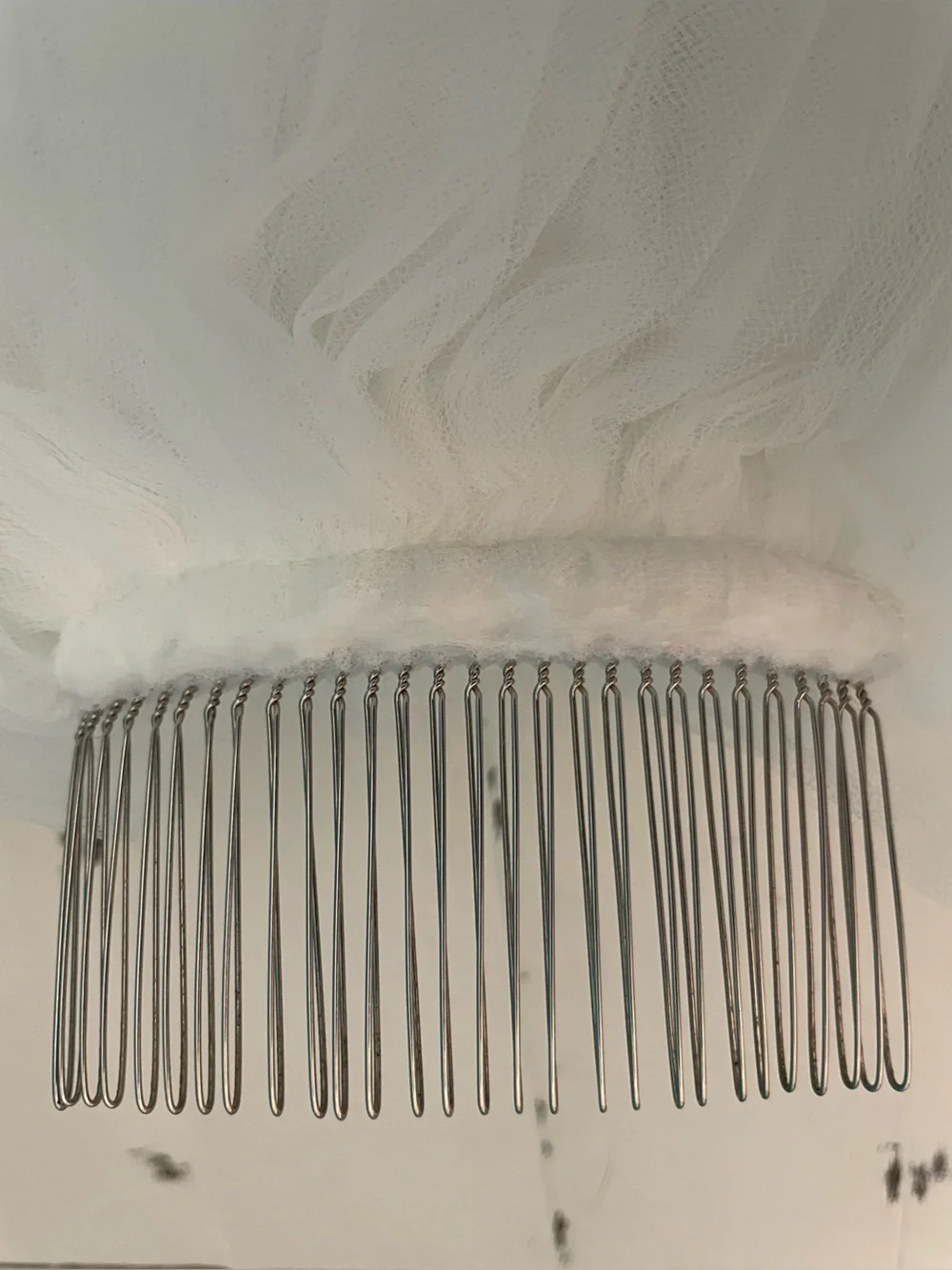 Double Bubble veil 30 inch Ivory